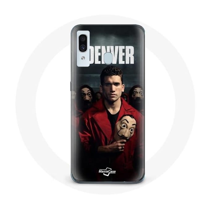 Hoesje voor Samsung Galaxy A40 La Casa De Papel Denver Masker
