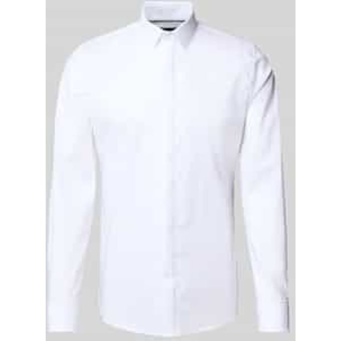 OLYMP No. Six super slim fit overhemd - dubbele manchet - wit - Strijkvriendelijk - Boordmaat: 36