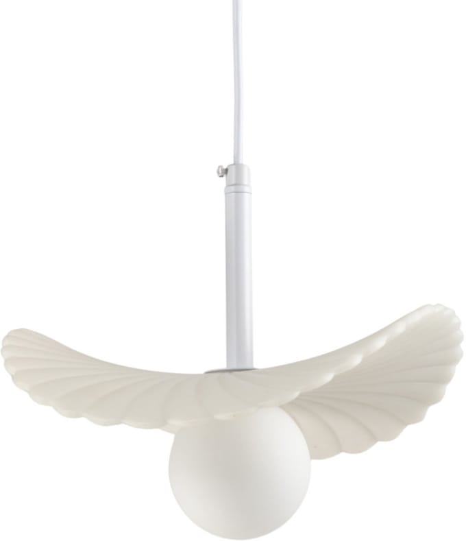 Kosilum - Melissa - Hanglamp - Wit - Hars en glas