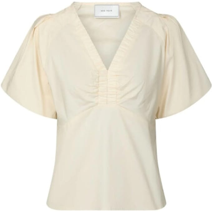 Neo Noir irina poplin blouse 162219 416 butter yellow