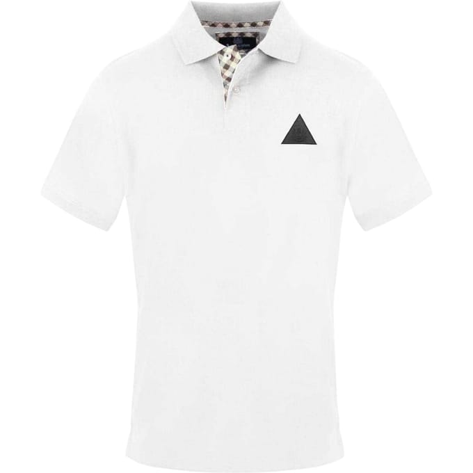 Aquascutum Heren Logo Poloshirt (Wit)