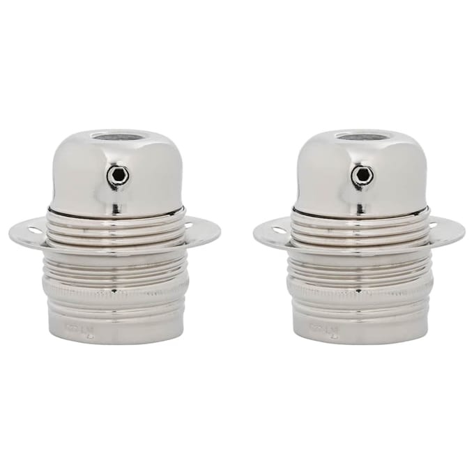 vidaXL Lamphouders 2 st nikkel satijn E27