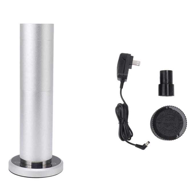 Diffuseurs d'Huiles Essentielles Cylindriques 120ml Diffuseur d'Huiles d'Aromathérapie avec Système de Diffusion par Nébulisation argenté