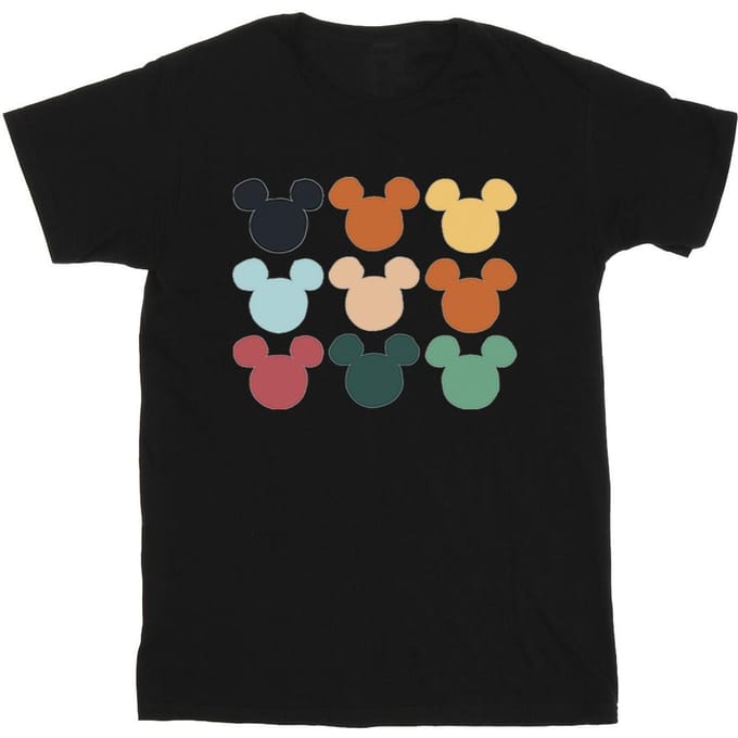 Li-cense Disney heren mickey mouse hoofden vierkant t-shirt