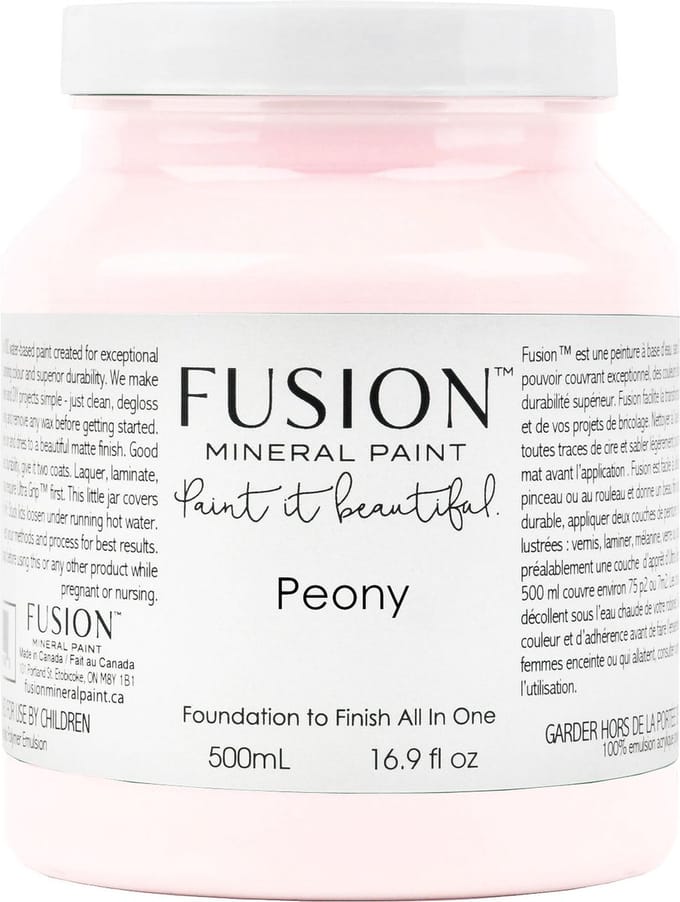 Fusion mineral paint - roze meubel verf - Acryl Verf  - Peony - 500 ml