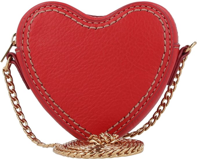 FOSSIL Schoudertas Vday Heart Micro Bag Ruby Wine Rood