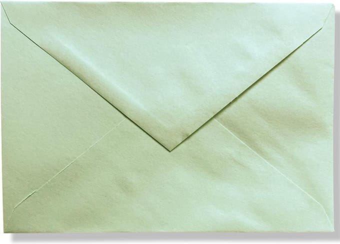 100 Luxe Enveloppen - B6 - Zacht groen - 120x175mm - 100 grams -