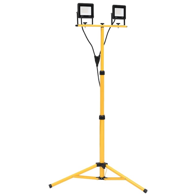 vidaXL Spotlight met statief LED 2x20 W warmwit