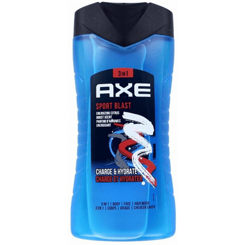 Axe - 3-in-1 Douchegel - Sport Blast - Energizing Citrus - Hydraterend - 250 ml