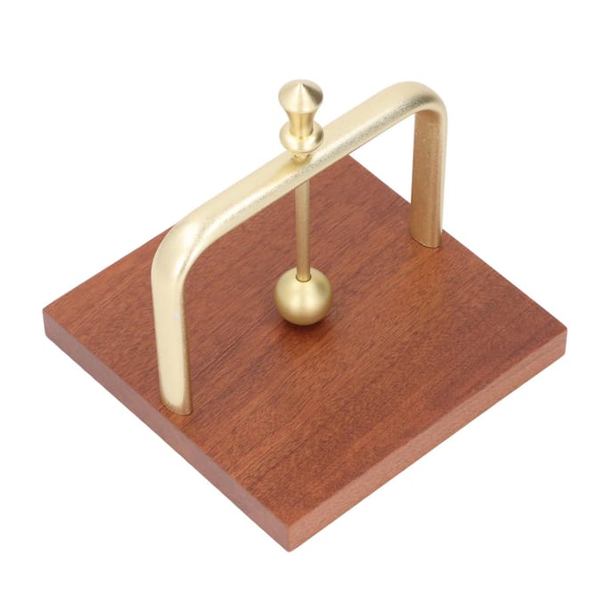 Tafel Servethouder met Hefbal Massief Houten Basis Metalen Rek Servetdispenser voor Thuis goud