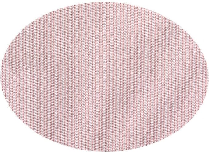 ZICZAC - Placemat FALLON - SET/6 - Polyblend - Dubbelzijdige placemat, Beschermt de tafel, elegant ontwerp - Ovaal - 33x45 cm - Rood
