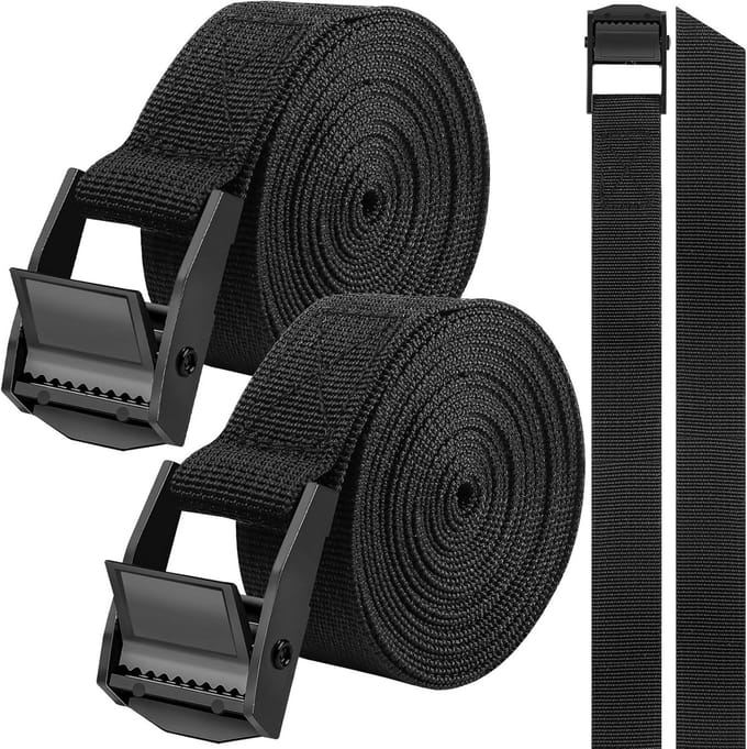 2 Stuks Sterke Spanbanden 300cm met Klemslot - 250kg Draagvermogen