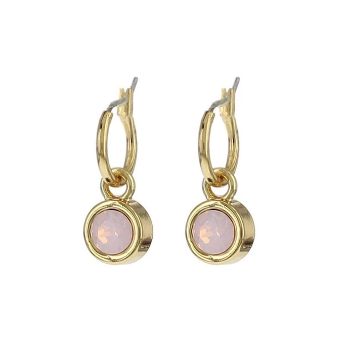 BIBA 80313 Oorhangers goud Roze Water Opaal