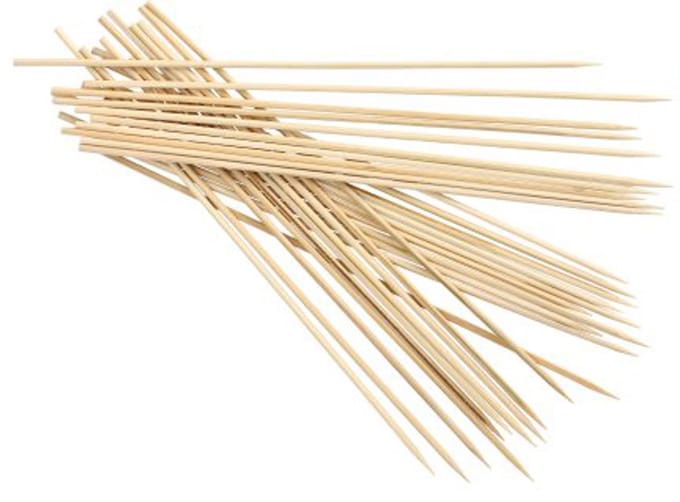 1000 Sjasliekstokjes, bamboe pure Ø 3 mm · 25 cm