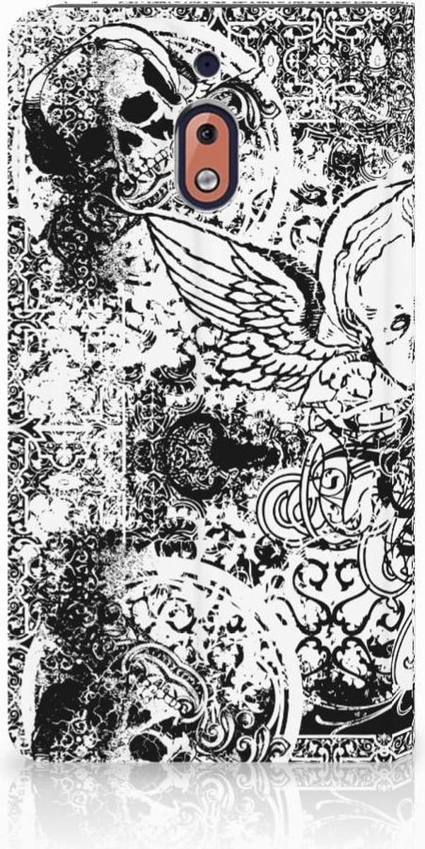 Mobiel BookCase Nokia 2.1 2018 Skulls Angel