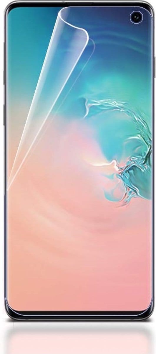 Ntech Screenprotector Geschikt voor Samsung Galaxy S10 Folie Screenprotector Full Screen | Fingerprint Unlocking film Transparant