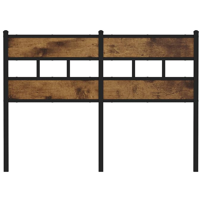 vidaXL - Vervangend - hoofdbord - 135 - cm - ijzer - en - gerookt - eikenkleurig
