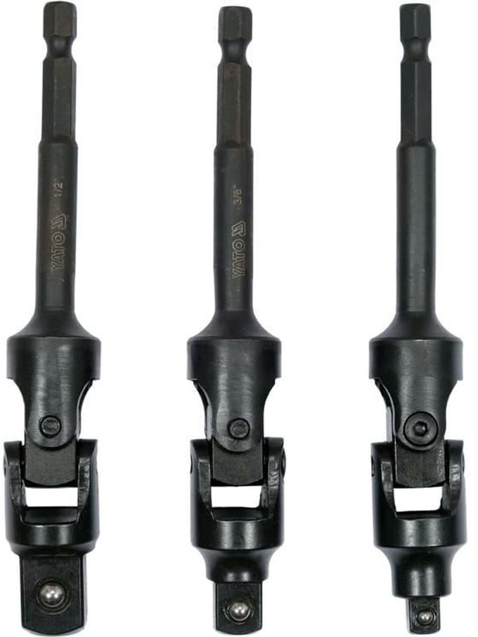 Yato YT-04641 - Set Adapter Przegubowych - 3 Stuks - CrV Staal