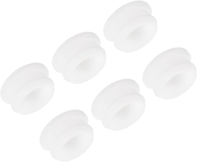 Siliconen Doppen - Rubberen Afdichtingen - Gaten Afsluiten - Hoge Elasticiteit - Diameter 24 mm - Wit