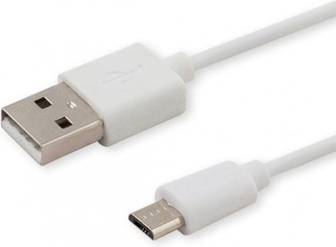 Savio CL-124 USB-kabel USB 2.0 2 m USB A Micro-USB B Wit