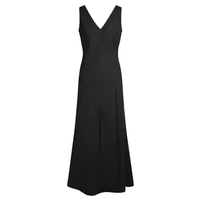 V-hals Jurk met Splitzoom Dames Haris Cotton Essentials