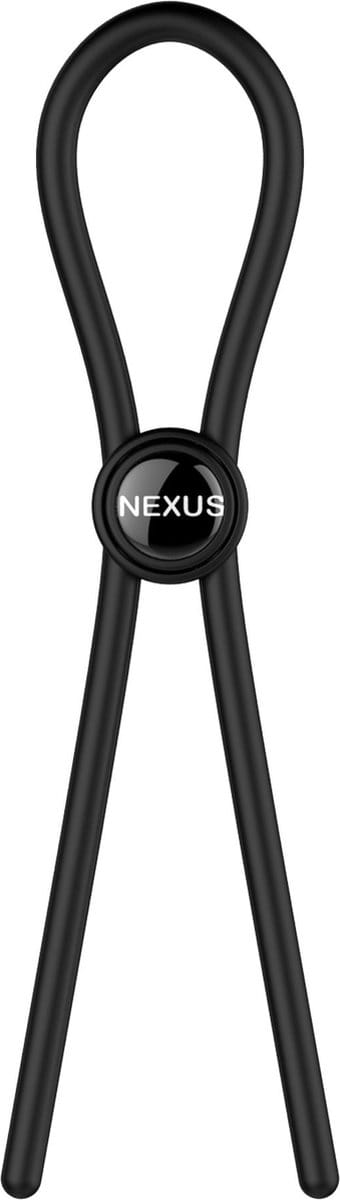 Nexus - Forge Single Adjustable Lasso Silicone Cock Ring Zwart