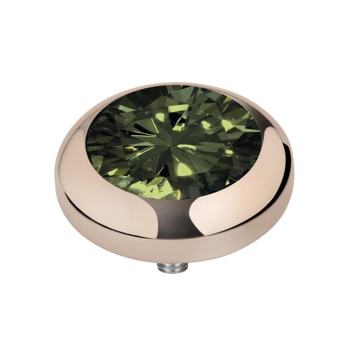 Melano Vivid Basic CZ Steentje Olive Rosé | 7 mm