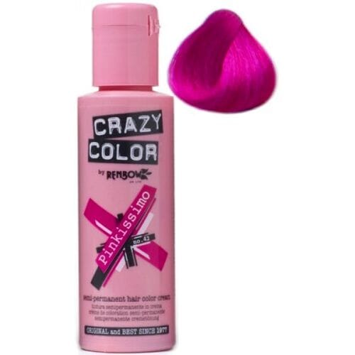 Crazy Color Semi-Permanent Hair Color Cream 42 Pinkissimo 100ml