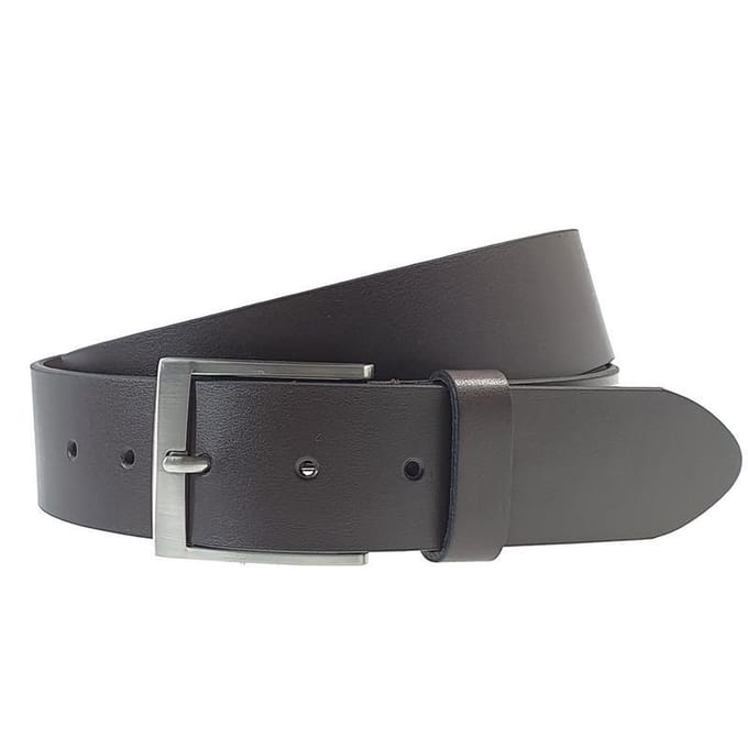 SK Leren Broekriem Glad 4 cm - 2 stuks - Zwart en Bruin