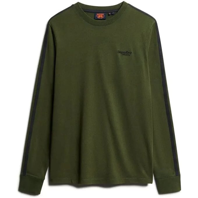 Superdry - Essential Retro top met lange mouwen en logo - Heren - Tops