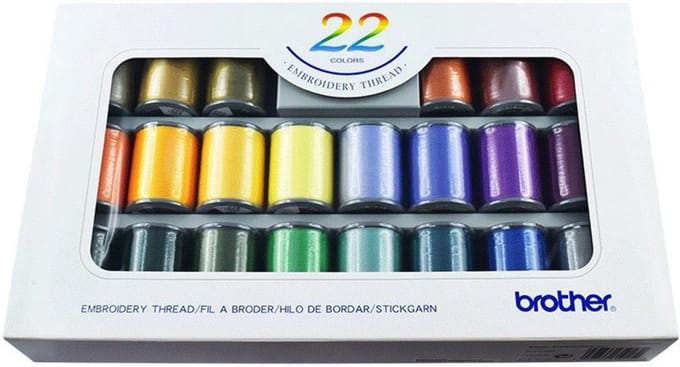 Brother shiny broderitråd 22 rl.