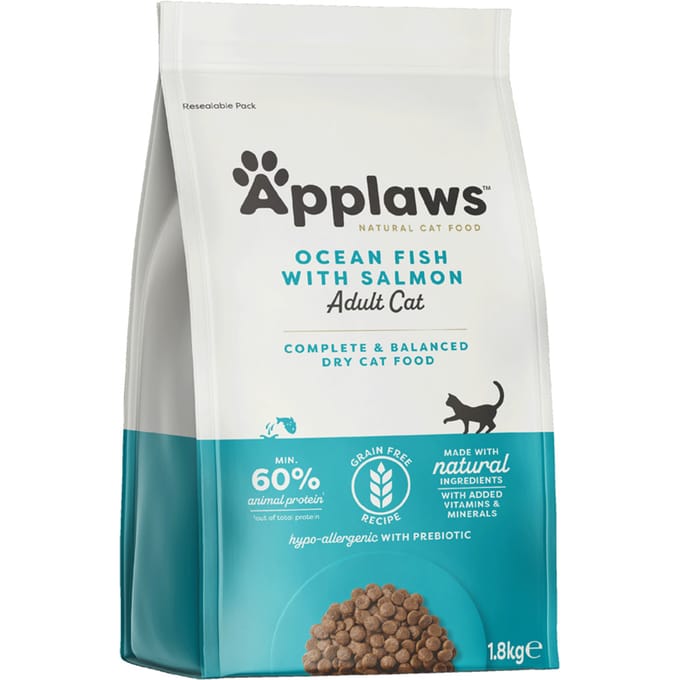 Applaws Oceaanvis en Zalm - Kat - Droogvoer - 1,8 kg