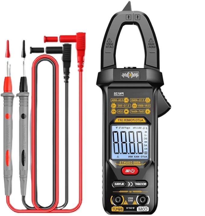 Tang Multimeter - Stroommeter Tester - Elektrisch Diagnostiek - Automatisch Bereik - 4000 Metingen - Zwart