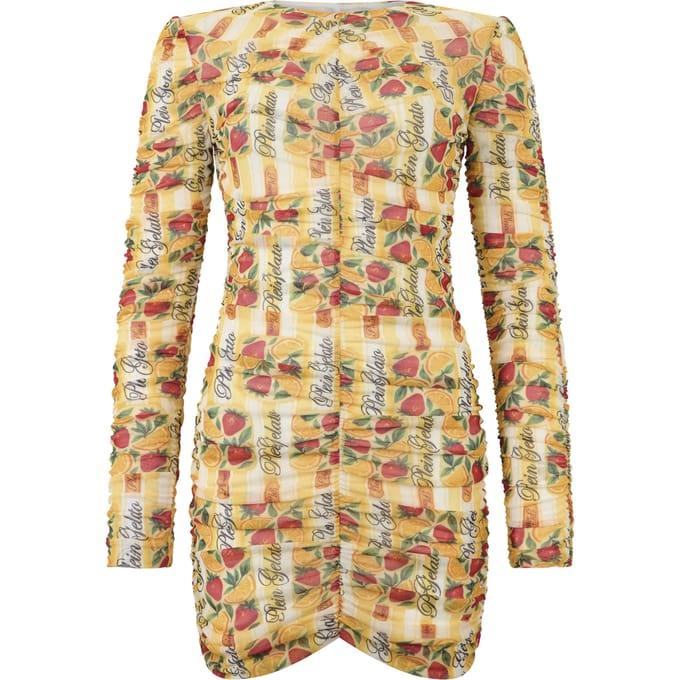 Wrinkled Tulle Mini Dress Gelato
