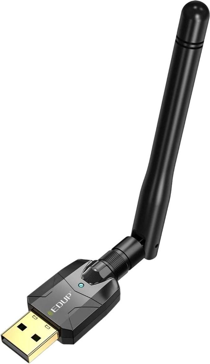 EDUP EP-B3536 Bluetooth 5.1 Adapter met Externe Antenne - Bereik tot 100 Meter - USB 2.0 - Plug & Play