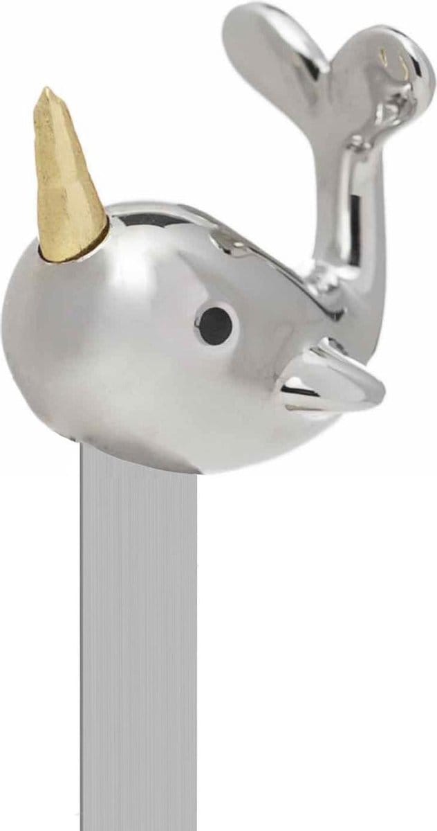 Metalmorphose Narwhal Boekenlegger 3D Metaal