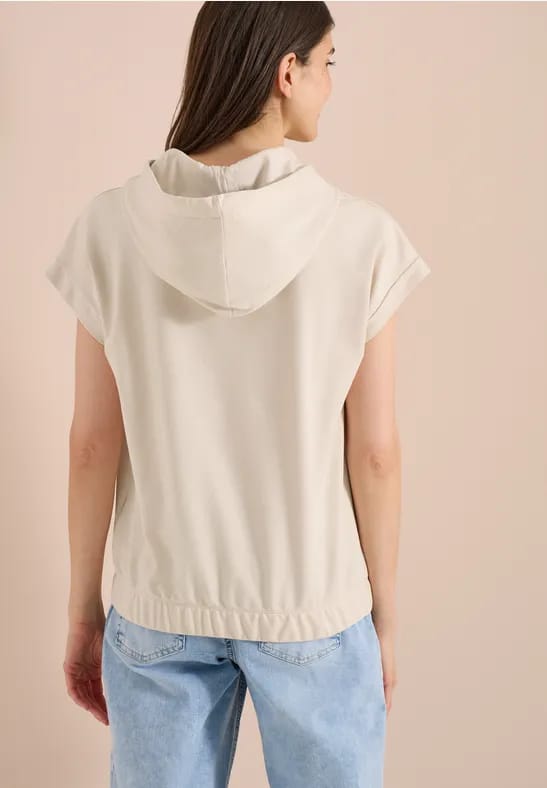 Shirt met capuchon en printdetail