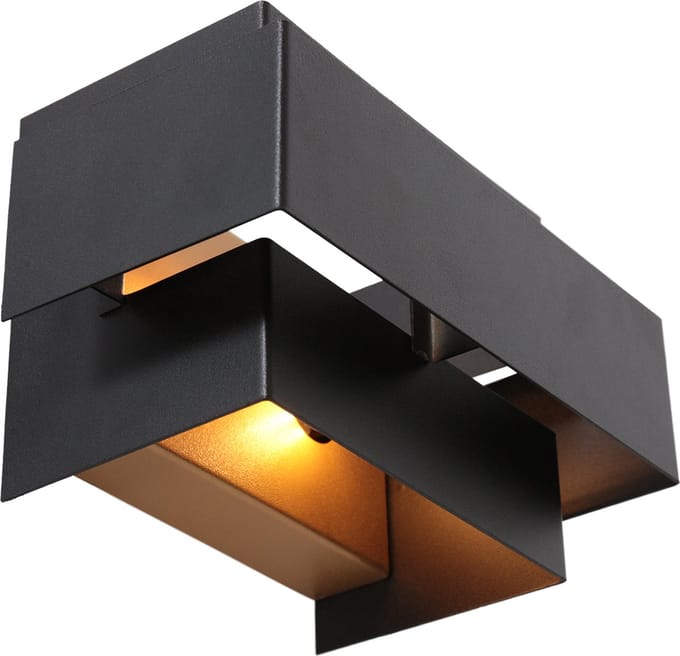 Wandlamp | Muro | 2 lichts | G9 | goud zwart | metaal | moderne design verlichting