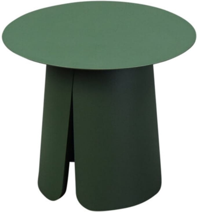 Barolo bijzettafel 45cm rond H39cm aluminium groen