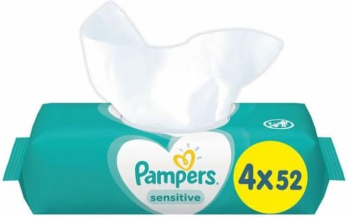 Pampers Sensitive Billendoekjes - 208 Stuks