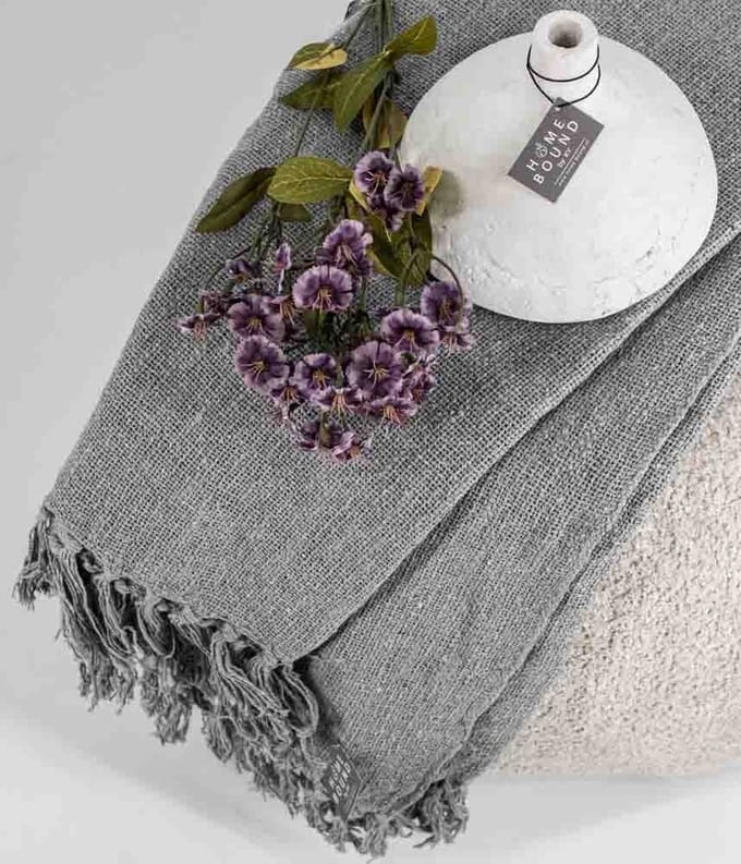 Plaid Cosy grey 130x160 Home Bound