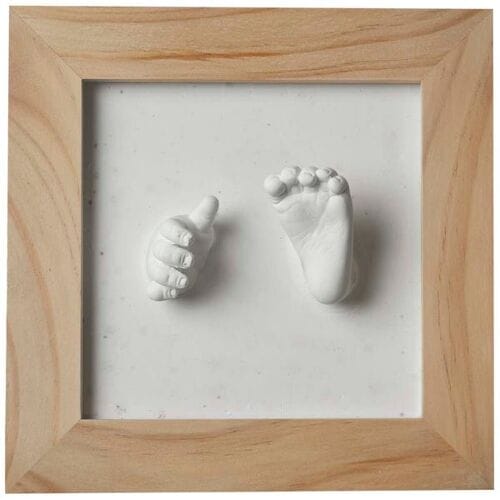 Prénatal fotolijst met 3D gipsafdruk Onbehandeld/Naturel unisex