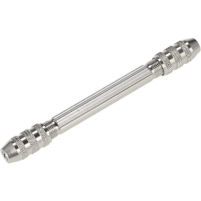 Mini Micro Handboor 10 stuks High-speed Steel Spiraalboren Bits Houder Set DIY Dubbele Chuck HSS Tool