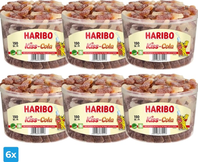 Haribo Super-Cola Gesuikerd (6x 150 stuks