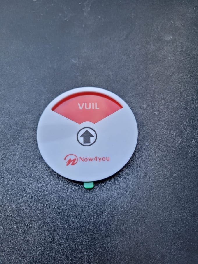 Schoon vuil vaatwasser indicator wit