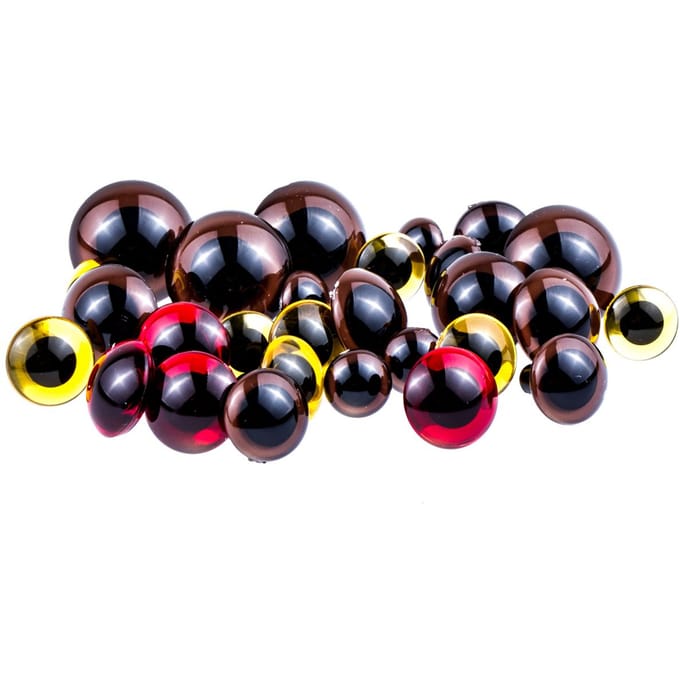 28st kunststof ogen div kleuren & maten