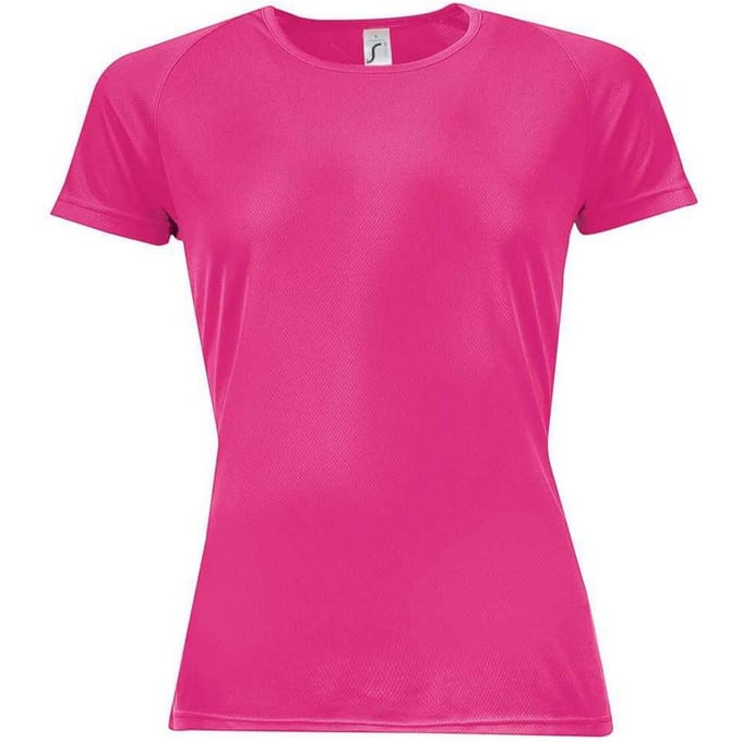 SOLS Dames/Dames Sportief Raglan T-shirt (Neonroze)
