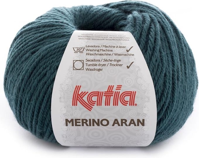 Katia Merino Aran - 44 donkerturquoise - Merinogaren