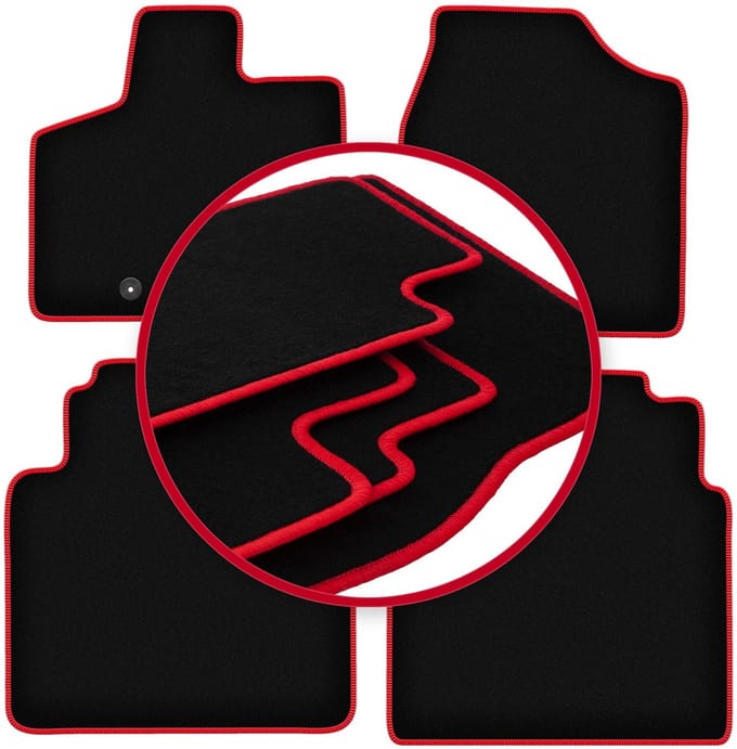 CARLUX-RED automatten voor: Dodge Grand Caravan IV minivan (2008-2016)