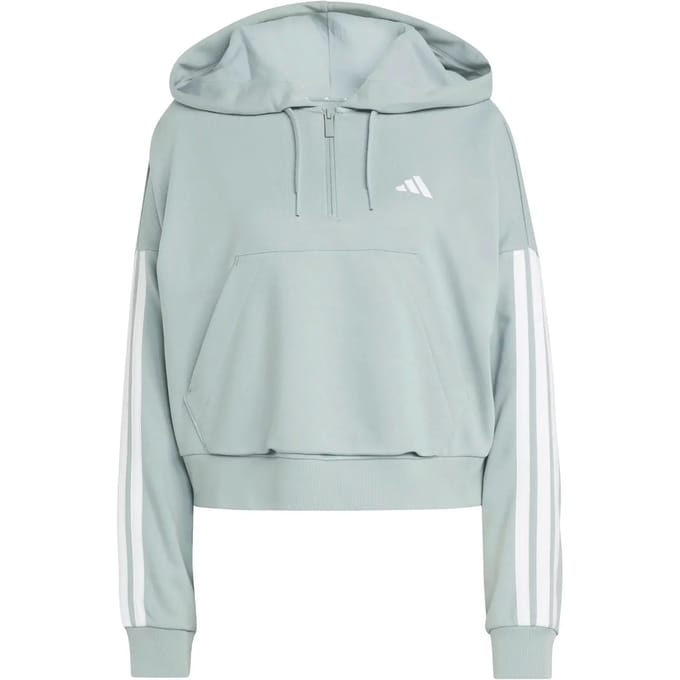 Dames Sweater met 1/4 rits en capuchon adidas Essentials 3-Stripes